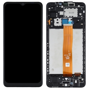 เปลี่ยนสำหรับ <span class=keywords><strong>Samsung</strong></span> Galaxy A12 <span class=keywords><strong>2020</strong></span> A125F จอแสดงผล LCD หน้าจอสัมผัสสีดำพร้อมกรอบ - Product Image 1