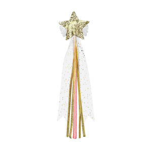 Fermaglio per Capelli Glitterato in Tessuto a Tema Unicorno, Arcobaleno e Stella, con Fiocco Fatto a Mano, Ideale per Feste e Spettacoli, per Bambini - Novità! - Product Image 1