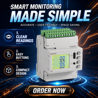Compteur d'énergie triphasé à deux canaux série Acrel ADW210-2S avec affichage LCD d'angle de phase Modbus-RTU