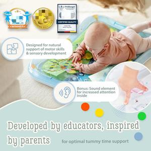 Tapis aquatique XXL pour bébés, tapis de jeu sensoriel aquatique pour bébés, tapis aquatique sécurisé pour bébés, thème chantier - Product Image 3