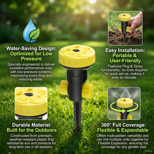 HONGCHEN Portable Plastic Cover Jet Watering Nozzle Low Pressure Mini Mobile Garden <strong>Irrigation</strong> System <strong>Micro</strong> <strong>Sprinkler</strong> 360 Gear - Product Image 4