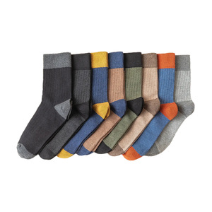 Men's Pure Cotton Crew Socks Solid Color Sweat Absorbent Breathable Spring Autumn Casual Youth Middle Aged - Product Image 5