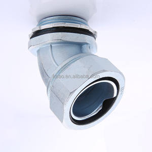 45 graus cotovelo cabo elétrico fio liga zinco metal conduíte flexível encaixe conector apertado líquido - Product Image 2