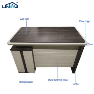 Computer Table Home Office <b>Desk</b> Set Single-Person Contemporary Modern Strip Shape Building Wooden Eco-Friendly for - Product Image 4