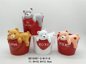 <span class=keywords><strong>Pots</strong></span> de fleurs d'intérieur en céramique nordique modernes pour plantes succulentes Design fait à la main Saint Valentin Jardinières décoratives Décoration de bureau pour la maison - Product Image 5