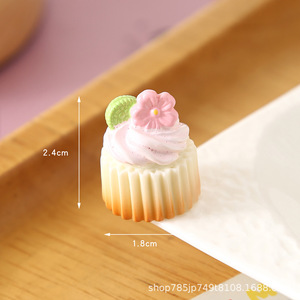 Graziosi Ciondoli Rosa Fai-da-te a Forma <span class=keywords><strong>di</strong></span> Cibo in Miniatura, Piccoli Ornamenti, Accessori per Scenari <span class=keywords><strong>di</strong></span> Dessert, Torte, Budini, Sandwich e Fragole - Product Image 6