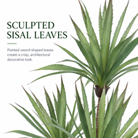 Plante tropicale artificielle en sisal, en PE, ignifuge, anti-UV, écologique, pour aménagement paysager de centres commerciaux, vente en gros