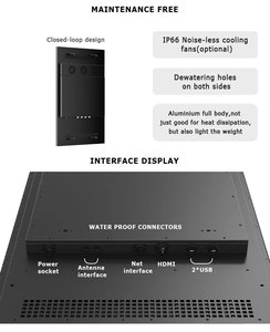 ทีวีกลางแจ้งอัจฉริยะขนาด 75 นิ้ว 4K UHD Full HD กันน้ำ จอใหญ่ สำหรับป้ายดิจิทัลและจอแสดงผลเพื่อความบันเทิง ขนาด 75 นิ้ว 4K UHD Full HD - Product Image 5