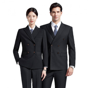 Unisex Business Suit Set Double-breasted Anti-Wrinkle Worsted Fabric For Professional Workwear Adults - Product Image 5