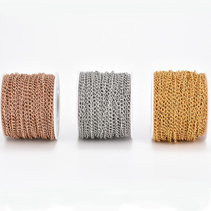 Chaîne de queue Aceworks en acier inoxydable plaqué or 18 carats |   Chaîne d'extension à maillons pour la fabrication de colliers et de bracelets DIY - Product Image 2