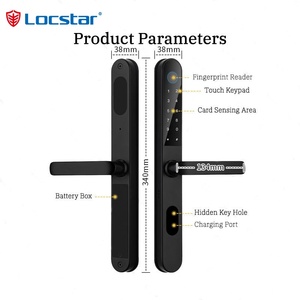 Locstar IP68 مقاوم للماء في الهواء الطلق بصمة رقمية انزلاق TTlock تطبيق بلوتوث الألومنيوم ضئيلة الأوروبي بالكامل - Product Image 5