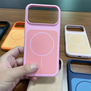เคสโทรศัพท์ซิลิโคนเหลว S087 พร้อมแผ่นแม่เหล็กด้านหลังสำหรับ iPhone 17 Pro Max เคสกันกระแทกสำหรับ 17 Coque Telephone - Product Image 4