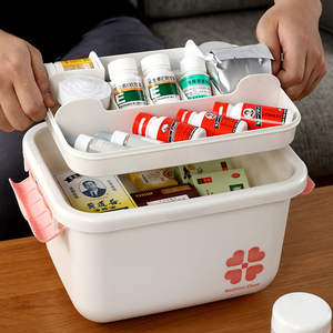 Pequeño botiquín de primeros auxilios, botiquín de primeros auxilios familiar vacío, organizador de botiquines - Product Image 2