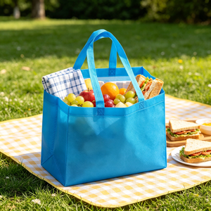 Bolsas no tejidas tipo tote anguladas con logo serigrafiado, reciclables, con parche, venta al por mayor, para publicidad de ropa universal, con base. - Product Image 3