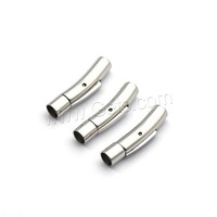 Fermoir baïonnette en acier inoxydable pour bracelet, fournisseur de bijoux, 10 pièces/sac 1515402