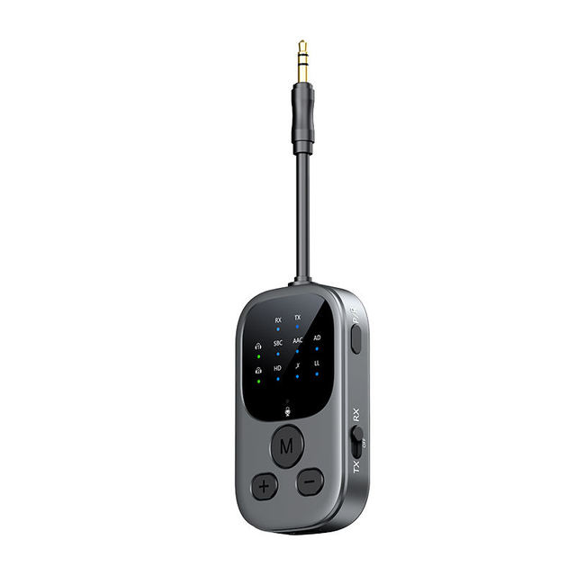 Wireless for 5.4 Dual-mode 2-in-1 Audio Adapter Play Receiver Transmitter ABS Material for Automobiles Households Aircraft