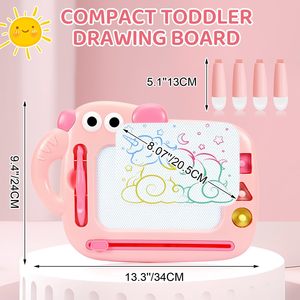 Tableau magnétique en plastique pour <span class=keywords><strong>dessiner</strong></span> - Jouet éducatif pour enfants de 1 à 3 ans, garçons et filles, pour écrire et gribouiller, idéal comme cadeau - Product Image 5