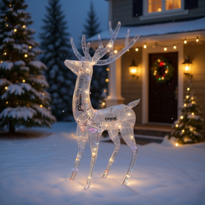 Figurine de renne en acrylique Olanian de 6 pieds, décoration de Noël multicolore à LED - Product Image 2