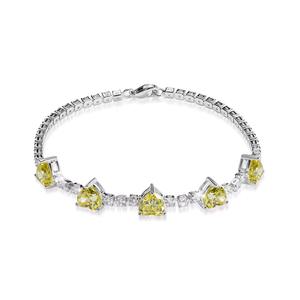 แฟชั่นการเดินทางแฟชั่นสร้อยข้อมือโซ่ทองเหลืองเทนนิสอย่างดีเครื่องประดับสร้อยข้อมือเพชรกล่องสูงสำหรับผู้หญิง - Product Image 3