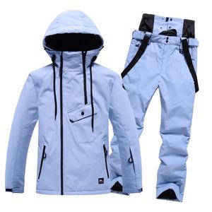 Logo unisexe personnalisé coupe-vent imperméable randonnée bavoirs salopette bretelles isolées manteau de neige veste pantalon veste de <span class=keywords><strong>ski</strong></span> pantalon habit de neige - Product Image 5