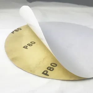 P60-P800 Abrasive Sanding Disc Hook Loop PSA Gold Sandpaper Disc Jumbo Roll Manufacturer Discs Sanding
