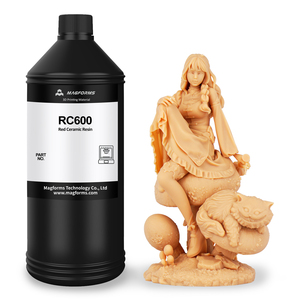 Résine céramique rouge RC600-<span class=keywords><strong>Magforms</strong></span> Matériau d'impression 3D en résine LCD à bas prix Résine polymérisable aux UV 405nm Résine d'imprimante 3d à cire rouge 1kg - Product Image 1
