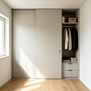 Armoire coulissante autoportante sur mesure pour chambre à coucher, placard intégré, meuble de rangement, étagère ouverte, unité de bureau pour petit salon - Product Image 1