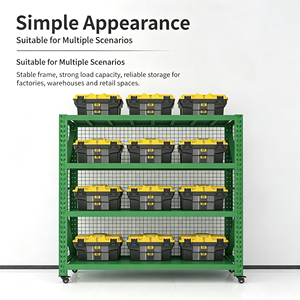 Boltless Design Tool Free Assembly Cross Braced Reinforced Frame Wobble Free Heavy Duty Shelving Rack With Casters Pro <b>Kit</b> - Product Image 3