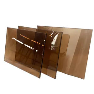 Color Tint Tinted Silver Mirror And Aluminum Mirror Laminated Sand Blasting Glass Tempered Black Blue Bronze Enclosure Panels
