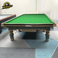 Table de billard russe standard de 12 pieds avec plateau en ardoise naturelle, pour club, maison, tournoi, avec accessoires complets