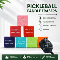 Nettoyant pour raquettes de pickleball en fibre de carbone avec logo personnalisé, gomme en caoutchouc écologique pour éliminer les résidus de saleté et restaurer la rotation