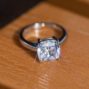 Molti anni di fabbrica 925 in <span class=keywords><strong>argento</strong></span> Sterling anelli di <span class=keywords><strong>zircone</strong></span> cubico CZ Cubic <span class=keywords><strong>zircone</strong></span> cuscino taglio <span class=keywords><strong>anello</strong></span> <span class=keywords><strong>solitario</strong></span> di fidanzamento - Product Image 2