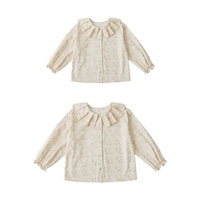 Chemisiers à fleurs OEM ODM 100% coton pour petites filles Vente en gros de chemises à manches longues Chemisier à fleurs pour enfants et filles Top design