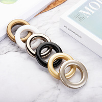 Oeillets de rideau en plastique 40mm œillets de draperie diamètre intérieur 6 couleurs anneaux de rideau à faible bruit à l'échelle nanométrique pour rideau suspendu