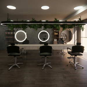 Mobilier Commercial Moderne Vintage Noir et Gris en Bois Non Pliable pour Salon, Barbier, Hôtel, Extérieur, Salle de Sport, Centre Commercial, Salle à Manger - Product Image 3