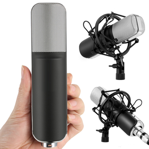 Microphone à condensateur filaire cardioïde professionnel pour les jeux avec support antichoc en métal et utilisation sur le bureau - Product Image 5