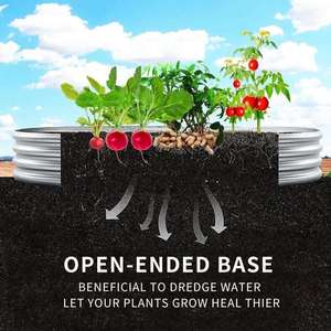 Jardinera Elevada Galvanizada de 4*2*1FT <span class=keywords><strong>para</strong></span> el Hogar - <span class=keywords><strong>La</strong></span> <span class=keywords><strong>Mejor</strong></span> Caja de Cultivo de Última Moda <span class=keywords><strong>para</strong></span> Vegetales y Hierbas en el Jardín Doméstico - Product Image 5