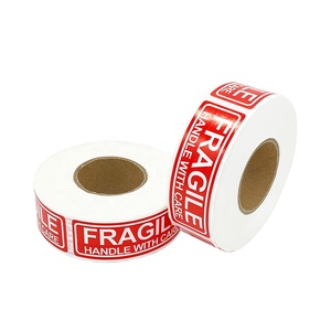 Nặng đối tượng dễ vỡ thận trọng vận chuyển nhãn dán sản xuất Mã Vạch dính Rolls đội thang máy cần thiết cho bao bì nhãn - Product Image 6