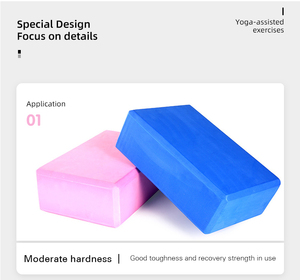 Cao cấp Yoga khối 200g-hỗ trợ cao su miễn phí EVA bọt mềm không trượt bề mặt Trọng lượng nhẹ & mùi kháng, 9 "x 6" x3 - Product Image 3
