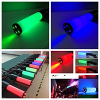 Pistolet à CO2 en métal avec télécommande LED et lumières multicolores pour fêtes, mariages, événements DJ, canon à confettis