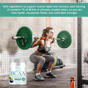 Personalización de fábrica Productos BCAA Apoya la reparación y el crecimiento de la recuperación muscular Polvo BCAA original con mezcla de electrolitos - Product Image 4