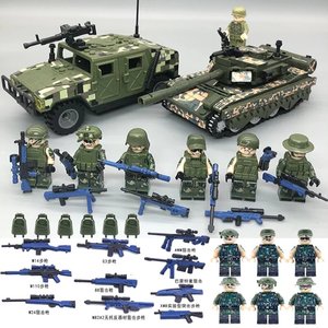 Bloques de Construcción de Plástico de Juguete: Tanque del Centro de Comando Relámpago de Fuerzas Especiales, Helicóptero Policial Antiexplosión, Jeep Hummer - Product Image 6