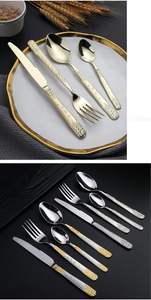 Juego de cubiertos de metal de calidad superior ergonómico Utensilios duraderos con bordes lisos para bodas Comedor en casa Cafeterías Oficinas - Product Image 3