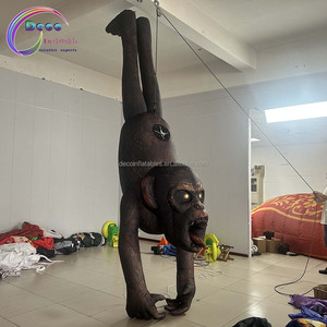 Nuovo Design impermeabile Multi-colore gonfiabile decorazione di Halloween appesa scimmia cartone animato capovolto incorporato ventola USB alimentato - Product Image 5