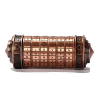 Jouet amusant Da Vinci Code Cryptex Lock avec conception de mot de passe de lettre pour boîte-cadeau