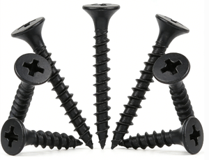 Tornillo para paneles de yeso con cabeza plana/óptica/panal, opcional, de acero al carbono de alta resistencia/acero inoxidable, fosfatado negro, de rosca fina y gruesa - Product Image 2