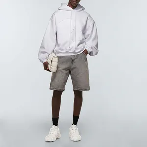 Özel yüksek kaliteli fransız terry hoody streetwear moda fonksiyonel erkekler uçucu hoodie sweatshirt İpli ve cep