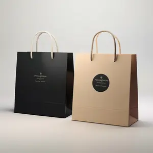 Huahao logotipo personalizado impreso almacenamiento cartón diseño moda plegable vestido papel lujo embalaje bolsas bolsa de compras para ropa