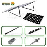 Support solaire triangulaire en aluminium à prix d'usine pour système photovoltaïque sur toit ou au sol, pour 1 ou 2 modules