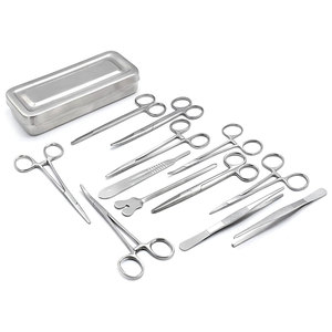 Kit d'instruments chirurgicaux de base réutilisables et écologiques pour la chirurgie générale, instruments chirurgicaux en acier inoxydable, ensembles de pansements, outils - Product Image 4